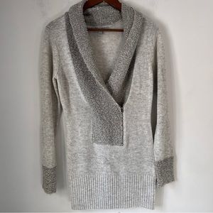 Olivia Sky Pullover Knit Sweater Grey Womens Size Small